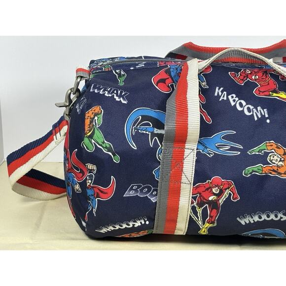 Pottery Barn Kids DC Superhero Duffel Bag Blue Comics Print – Used - Picture 8 of 16